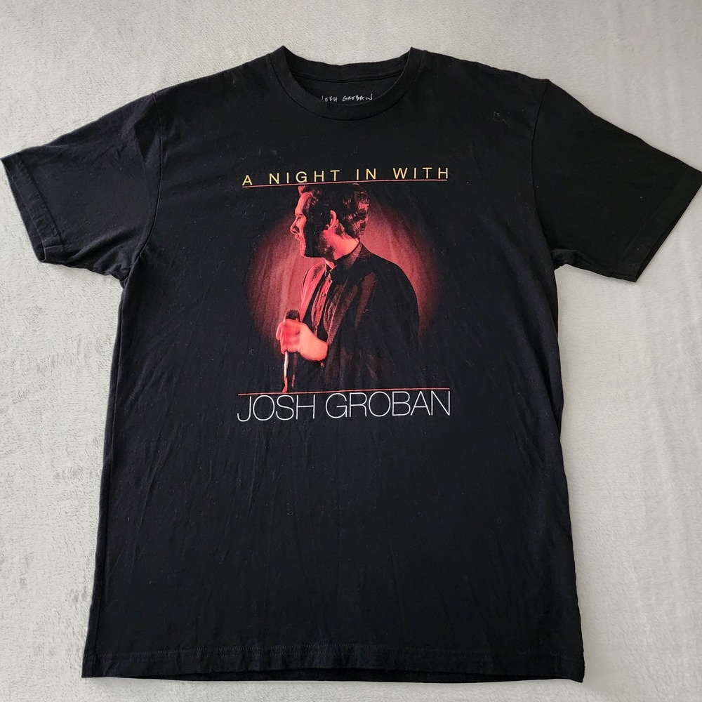 Josh Groban T Shirt Mens Large Black A Night In With Concert Tour Merch Graphic